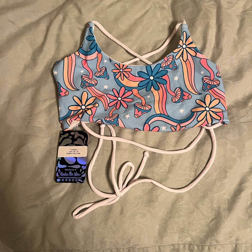 NWT - Freedom Rave Wear Medium “funkadelic” Lush Top